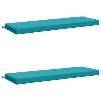 Bankkissen SOEST 2 stk. 100 % Polyester Türkis 140 x 50 x 8 cm