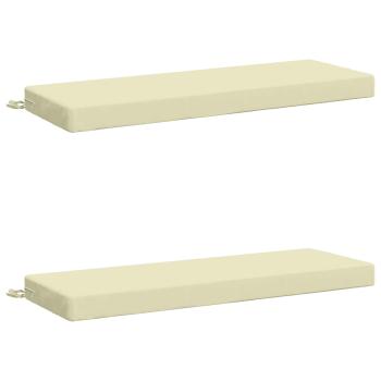 ARDEBO.de - 2-teilige Bankkissen SOEST 2 stk. 100 % Polyester Creme