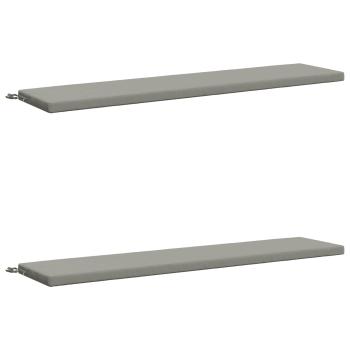 Bankkissen SOEST 2 stk. 100 % Polyester Grau 170 x 40 x 5 cm