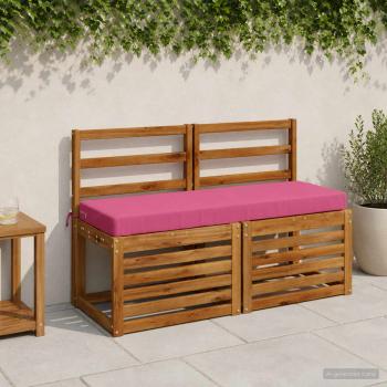 ARDEBO.de - 2-teilige Bankkissen SOEST 2 stk. 100 % Polyester Rosa