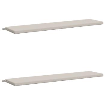 ARDEBO.de - 2-teilige Bankkissen SOEST 2 stk. 100 % Polyester Weiß
