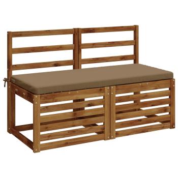 Bankkissen SOEST 2 stk. 100 % Polyester Taupe 110 x 50 x 5 cm