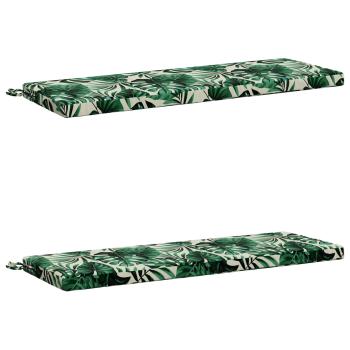 ARDEBO.de - 2-teilige Bankkissen SOEST 2 stk. 100 % Polyester Blattmuster