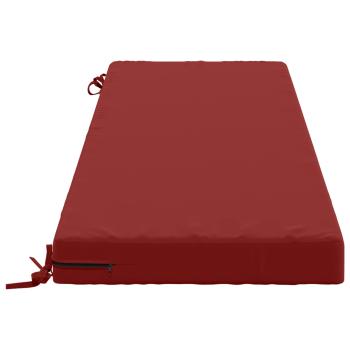 Bankkissen SOEST 2 stk. 100 % Polyester Weinrot 150 x 50 x 8 cm