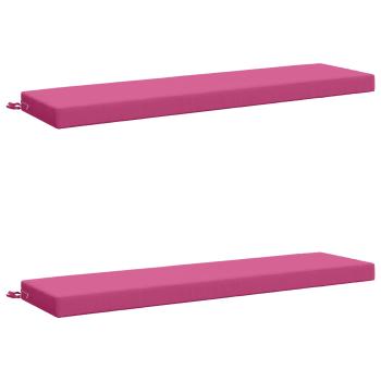 Bankkissen SOEST 2 stk. 100 % Polyester Rosa 140 x 40 x 8 cm