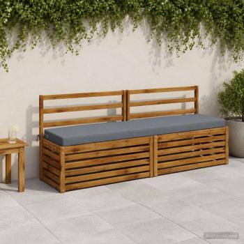 ARDEBO.de - 2-teilige Bankkissen SOEST 2 stk. 100 % Polyester Blau