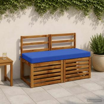 ARDEBO.de - 2-teilige Bankkissen SOEST 2 stk. 100 % Polyester Königsblau