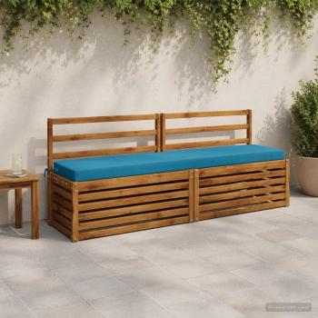 ARDEBO.de - Bankkissen SOEST 2 stk. 100 % Polyester Himmelblau