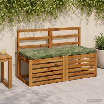 ARDEBO.de - 2-teilige Bankkissen SOEST 2 stk. 100 % Polyester Blattdesign