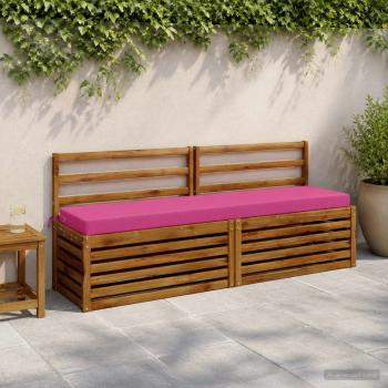 ARDEBO.de - 2-teilige Bankkissen SOEST 2 stk. 100 % Polyester Rosa