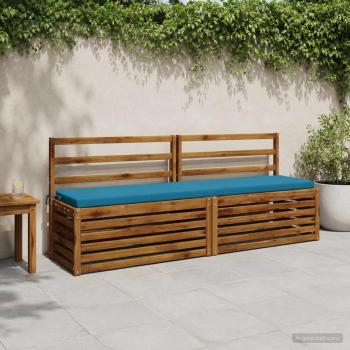ARDEBO.de - 2-teilige Bankkissen SOEST 2 stk. 100 % Polyester Himmelblau