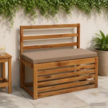 ARDEBO.de - Bankkissen SOEST 2 stk. 100 % Polyester Taupe 60 x 40 x 5 cm