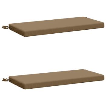 Bankkissen SOEST 2 stk. 100 % Polyester Taupe 60 x 40 x 5 cm