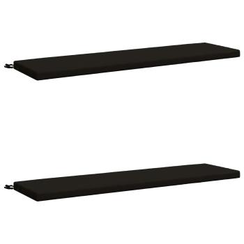 ARDEBO.de - 2-teilige Bankkissen SOEST 2 stk. 100 % Polyester Schwarz