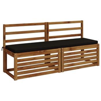2-teilige Bankkissen SOEST 2 stk. 100 % Polyester Schwarz