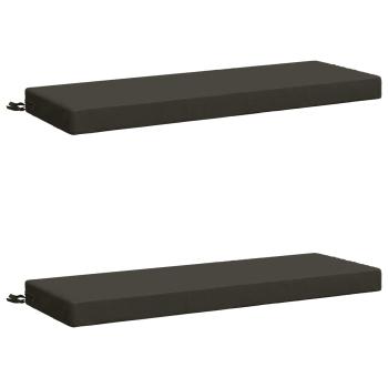 ARDEBO.de - 2-teilige Bankkissen SOEST 2 stk. 100 % Polyester Anthrazit