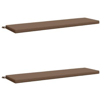 Bankkissen SOEST 2 stk. 100 % Polyester Taupe 160 x 40 x 5 cm
