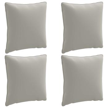 4-teilige Rücken-Kissen PUTTEN 4 pcs 100 % Polyester Grau