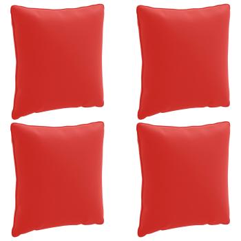 4-teilige Rücken-Kissen PUTTEN 4 pcs 100 % Polyester Rot
