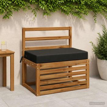 ARDEBO.de - Sitzkissen SOEST 100 % Polyester Schwarz 70 x 40 x 10 cm