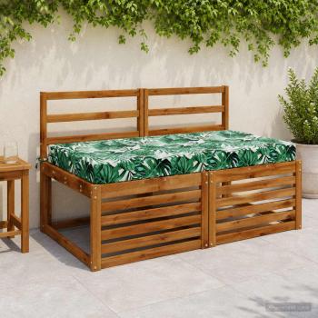 ARDEBO.de - Sitzkissen SOEST 100 % Polyester Blattmuster 120 x 80 x 10 cm