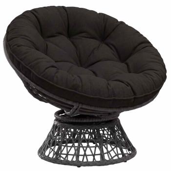 Hängesessel-Kissen VIANEN 100 % Polyester Schwarz Ø 40 x 10 cm