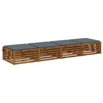 4-teilige Sitzkissen SOEST 4 stk. 100 % Polyester Blau