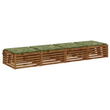 Sitzkissen SOEST 4 stk. 100 % Polyester Blattdesign