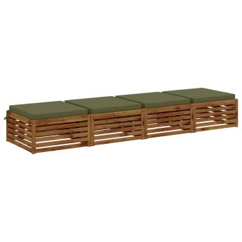 Sitzkissen SOEST 4 stk. 100 % Polyester Olivgrün 80 x 80 x 7 cm