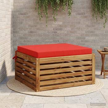ARDEBO.de - 1-teiliges Sitzkissen SOEST 100 % Polyester Rot 70 x 70 x 7 cm