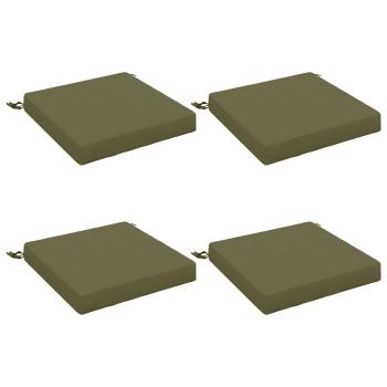 ARDEBO.de - 4-teilige Sitzkissen SOEST 4 stk. 100 % Polyester Olivgrün