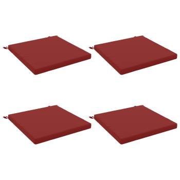 4-teilige Sitzkissen SOEST 4 stk. 100 % Polyester Weinrot