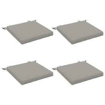 4-teilige Sitzkissen SOEST 4 stk. 100 % Polyester Grau
