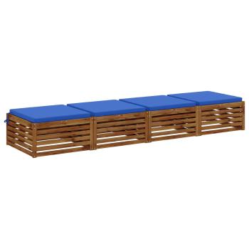 4-teilige Sitzkissen SOEST 4 stk. 100 % Polyester Königsblau