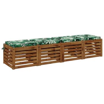 4-teilige Sitzkissen SOEST 4 stk. 100 % Polyester Blattmuster