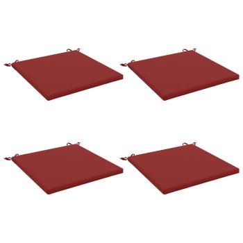 Sitzkissen SOEST 4 stk. 100 % Polyester Weinrot 80 x 80 x 3 cm