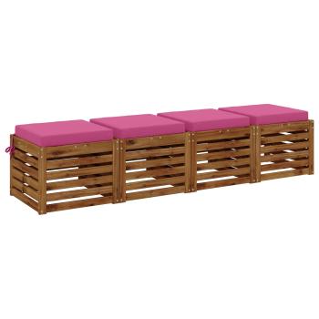 Sitzkissen SOEST 4 stk. 100 % Polyester Rosa 50 x 50 x 7 cm