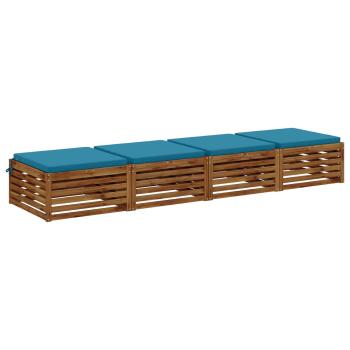 Sitzkissen SOEST 4 stk. 100 % Polyester Himmelblau