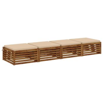 4-teilige Sitzkissen SOEST 4 stk. 100 % Polyester Creme