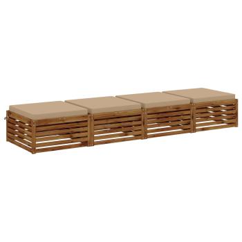 4-teilige Sitzkissen SOEST 4 stk. 100 % Polyester Sand