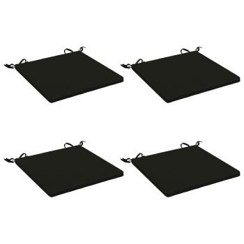Sitzkissen SOEST 4 stk. 100 % Polyester Schwarz 50 x 50 x 3 cm