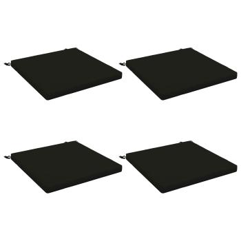 4-teilige Sitzkissen SOEST 4 stk. 100 % Polyester Schwarz