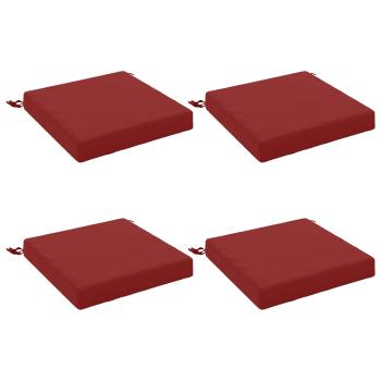Sitzkissen SOEST 4 stk. 100 % Polyester Weinrot 40 x 40 x 7 cm