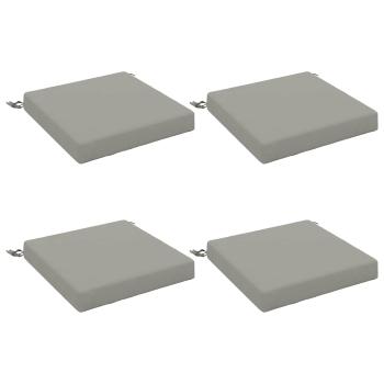 ARDEBO.de - 4-teilige Sitzkissen SOEST 4 stk. 100 % Polyester Grau