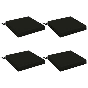 Sitzkissen SOEST 4 stk. 100 % Polyester Schwarz 45 x 45 x 7 cm