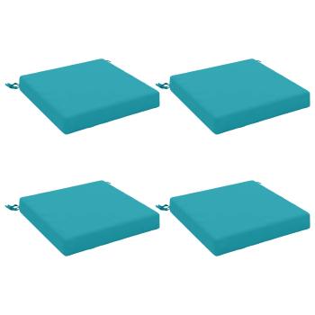ARDEBO.de - 4-teilige Sitzkissen SOEST 4 stk. 100 % Polyester Türkis