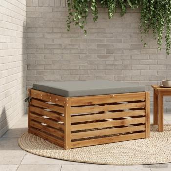 ARDEBO.de - 1-teiliges Sitzkissen SOEST 100 % Polyester Grau 80 x 80 x 5 cm