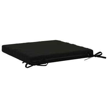 4-teilige Sitzkissen SOEST 4 stk. 100 % Polyester Schwarz