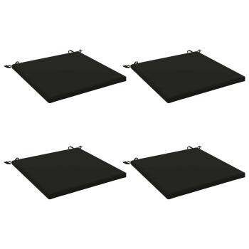 4-teilige Sitzkissen SOEST 4 stk. 100 % Polyester Schwarz