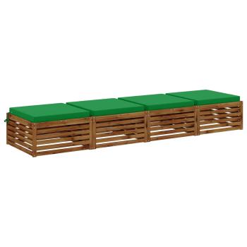 4-teilige Sitzkissen SOEST 4 stk. 100 % Polyester Grün